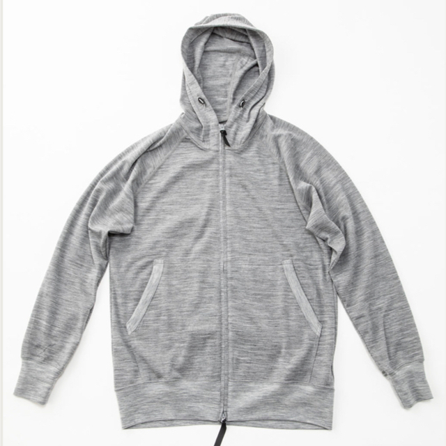 GreyMarlサイズ山と道 新品 Merino Full Zip Hoody Grey Marl