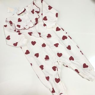 ジェラートピケ(gelato pique)のm様専用♡新品 ジェラートピケ ♡ハート柄フリルロンパース 80〜90センチ(カバーオール)