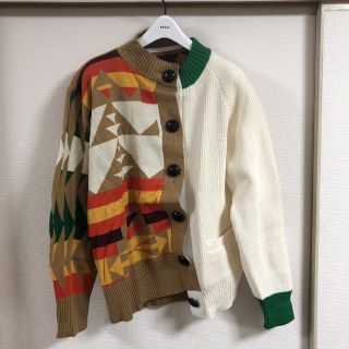 サカイ(sacai)のサカイ　sacai × pendleton カーディガン 19ss 新品(カーディガン)