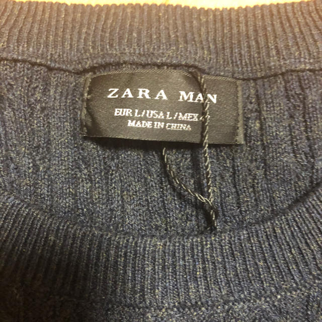 ZARA(ザラ)の☆ZARA 未使用　メンズセーター　ネイビー☆ メンズのトップス(ニット/セーター)の商品写真