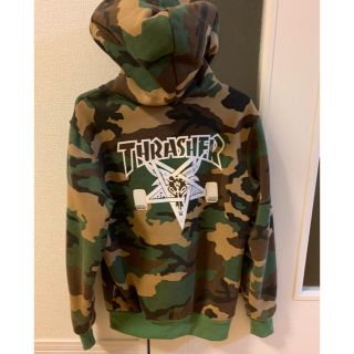 スラッシャー(THRASHER)のTHRASHER スラッシャー 迷彩パーカー S(パーカー)