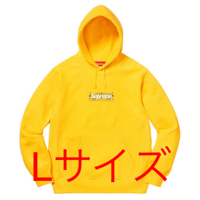 Supreme - Supreme Bandana Box Logo Hooded  黄色Lサイズ