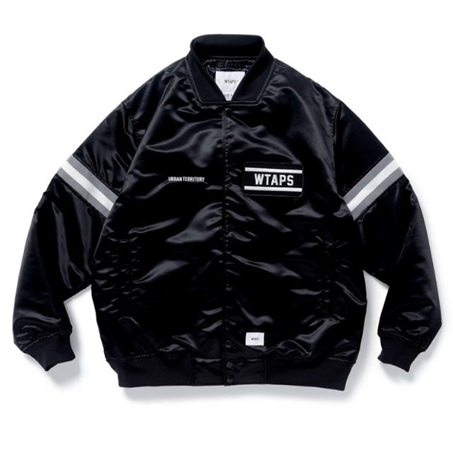 L WTAPS TEAM JACKET NYLON SATIN BLACK