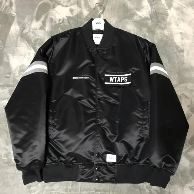 W)taps - WTAPS TEAM JACKET ブラック サイズM スタジャンの通販 by