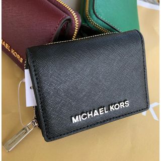 新作!マイケルコース三つ折り財布 black