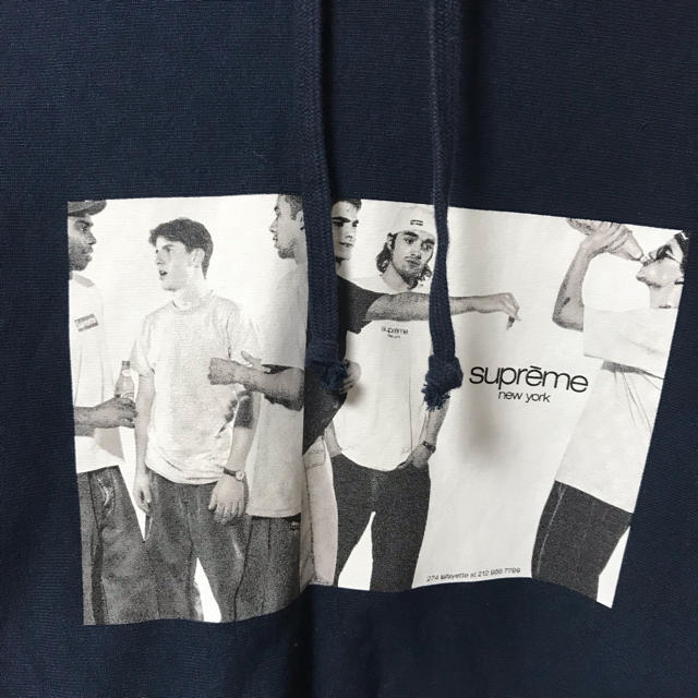 Supreme AD Logo Hooded Sweatshirt  Navy