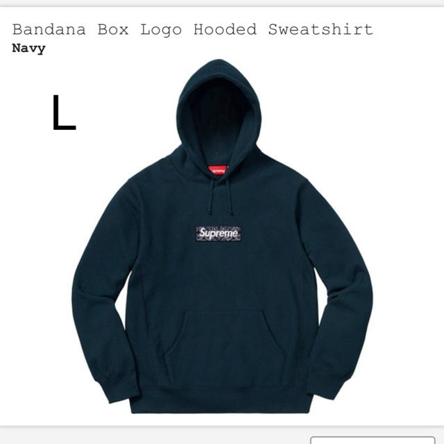 【L】Bandana Box Logo Hooded Sweatshirt