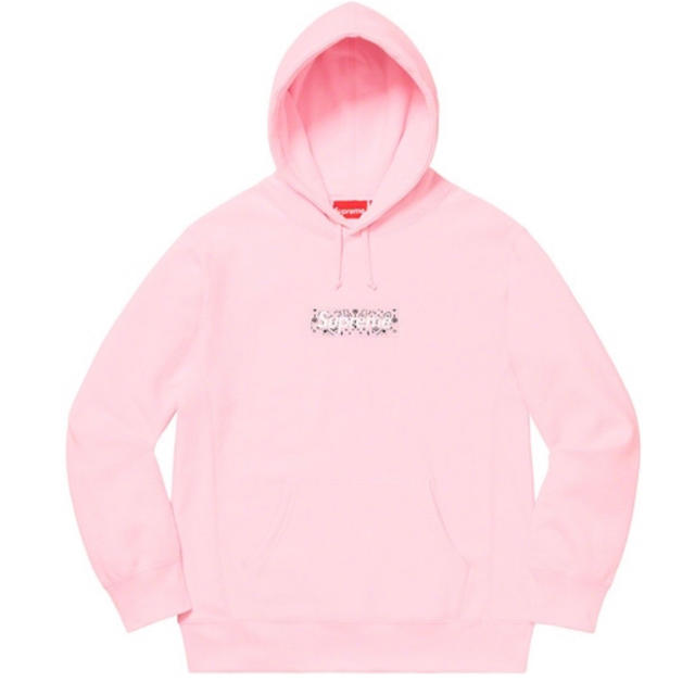 Supreme(シュプリーム)のL Supreme Bandana Box Logo Hooded pink  メンズのトップス(パーカー)の商品写真