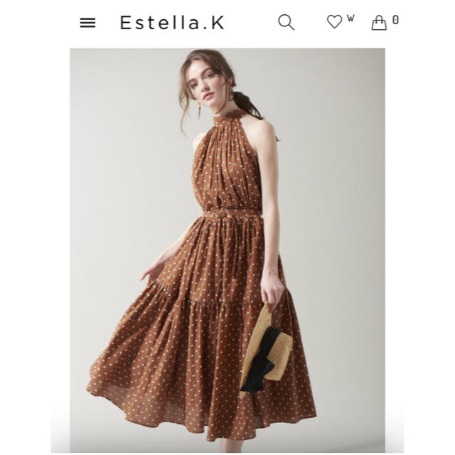 Estella.k エステラケー　ホルターリボンミニドレス