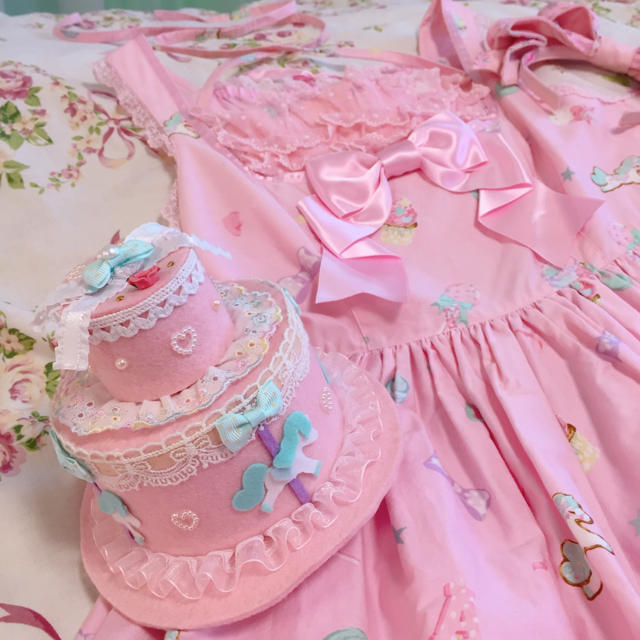 Angelic Pretty(アンジェリックプリティー)のDecoration Dream 胸切替JSK&KC&ON レディースのワンピース(ひざ丈ワンピース)の商品写真