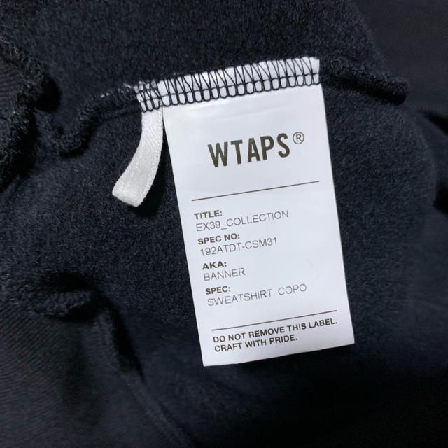 WTAPS 19AW BANNER/SWEATSHIRT.COPO 黒　L