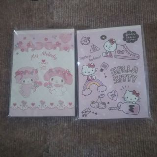 サンリオ(サンリオ)のマイメロディ、キティちゃん シール付きメモ帳(ノート/メモ帳/ふせん)