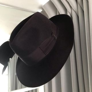 ボルサリーノ(Borsalino)のボルサリーノ アレッサンドリア ワイドブリム　ダークパープル58cm(ハット)