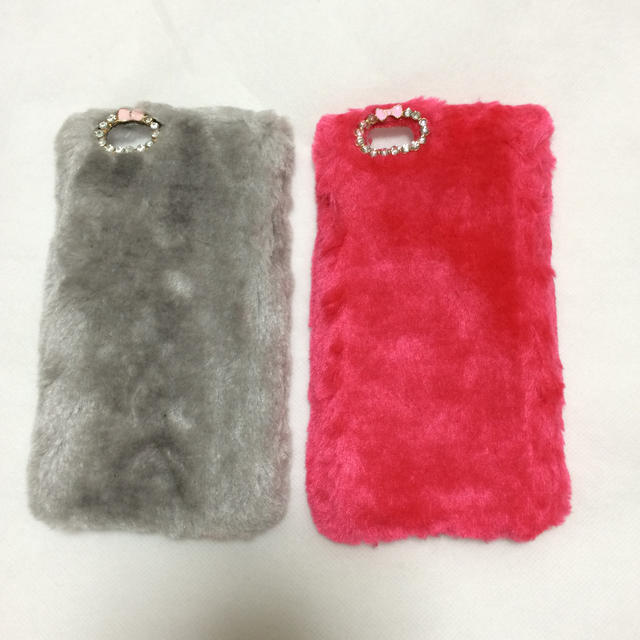 iPhone6/6sふわふわファーケース スマホ/家電/カメラのスマホアクセサリー(モバイルケース/カバー)の商品写真