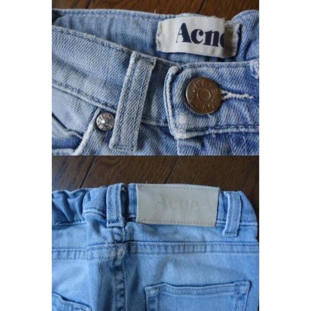 ACNE(アクネ)の送料込 サイズ2 アクネ ACNEデニムパンツ子供キッズジュニアボーイズガールズ キッズ/ベビー/マタニティのキッズ服女の子用(90cm~)(パンツ/スパッツ)の商品写真