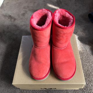 アグ(UGG)のugg 回数少なめ オレンジ ムートンブーツ 22.5cm(ブーツ)