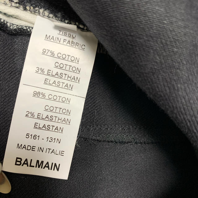 BALMAIN(バルマン)のBALMAIN モノトーン　ブラックデニム レディースのパンツ(デニム/ジーンズ)の商品写真