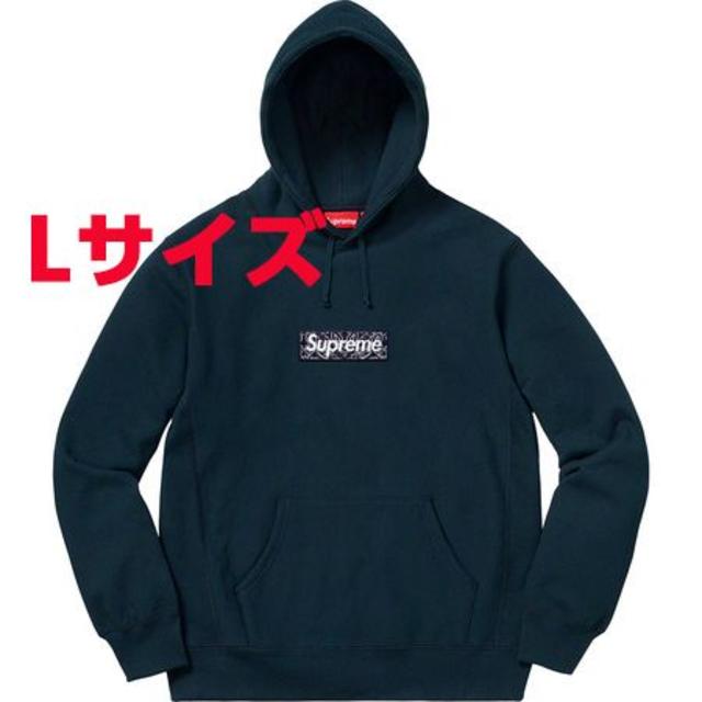 supreme bandana box logo パーカーLサイズ black