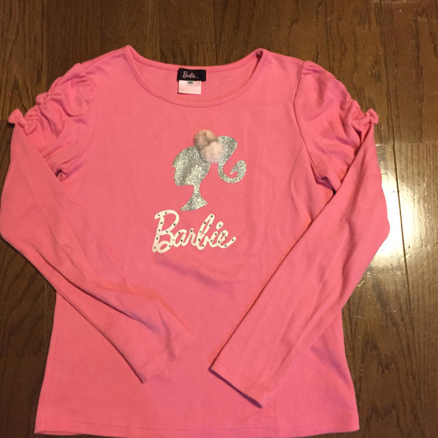 Barbie(バービー)のバービー ピンク長袖カットソー 1 キッズ/ベビー/マタニティのキッズ服女の子用(90cm~)(Tシャツ/カットソー)の商品写真