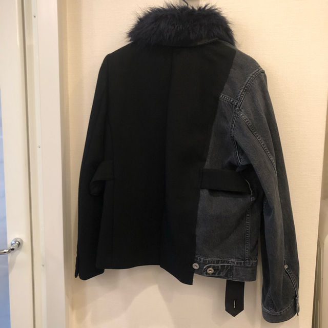 sacai(サカイ)の【2度のみ使用】sacai デニムドッキングジャケット サイズ1 レディースのジャケット/アウター(Gジャン/デニムジャケット)の商品写真