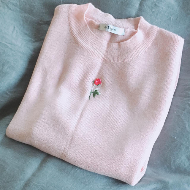 Honey mi Honey(ハニーミーハニー)のthevirgins rose half knit レディースのトップス(ニット/セーター)の商品写真