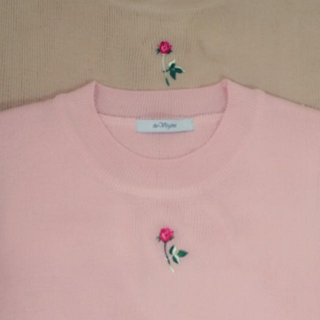 Honey mi Honey(ハニーミーハニー)のthevirgins rose half knit レディースのトップス(ニット/セーター)の商品写真