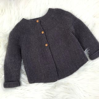 ザラキッズ(ZARA KIDS)のザラベビー　ニットカーディガン　80cm(カーディガン/ボレロ)