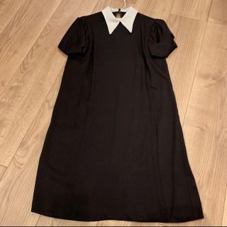 ミュウミュウ(miumiu)のmiu miu ワンピース　黒と白　40(ひざ丈ワンピース)