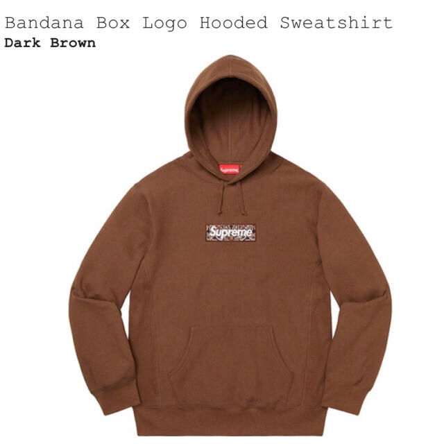 新着 Supreme - M Supreme Bandana Box Logo Hooded Brown パーカー
