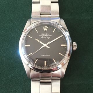 ロレックス(ROLEX)の【ブラック文字盤‼️】ロレックス　エアキング　ref.5500　ROLEX(腕時計(アナログ))