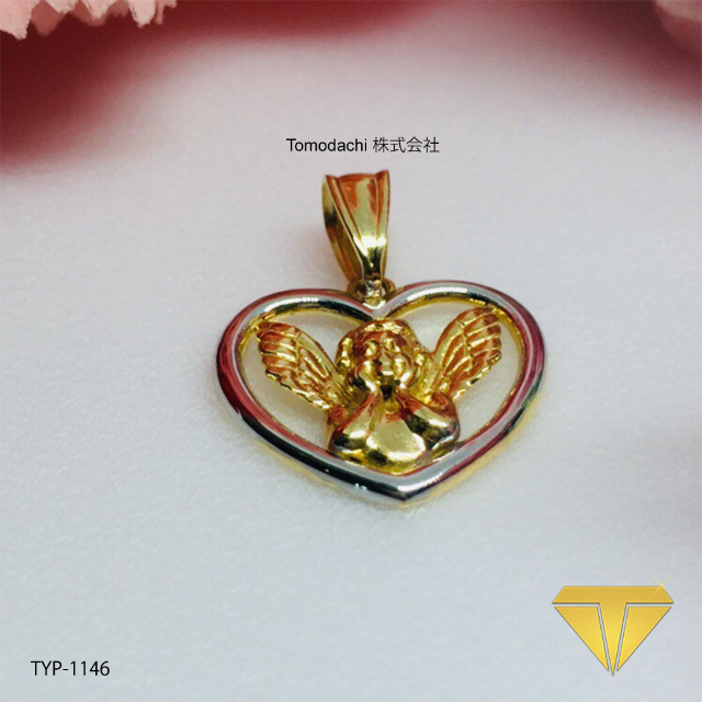 K18金/WG Angel Heart ペンダントトップ