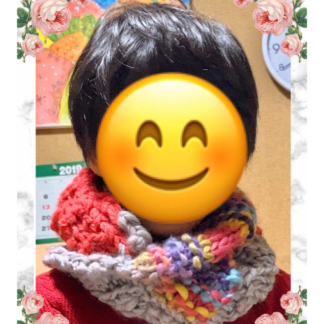 ☆ハンドメイド☆カラフルスヌード　for キッズ ハンドメイドのファッション小物(マフラー/ストール)の商品写真