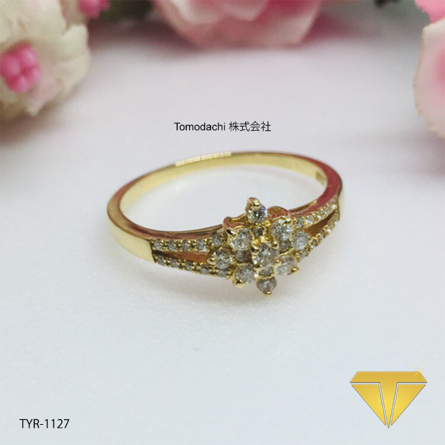 K18金 Flower Diamond リング リング(指輪)