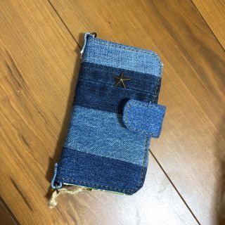 デニム手帳型スマホケース(iPhoneケース)