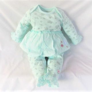 インポートベビー服♬新品3-6Ｍ65ＣＭ★ふりふりスカート付カバーオール♪(カバーオール)