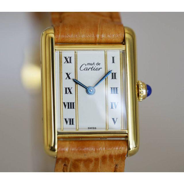 美品 カルティエ マスト タンク ゴールドライン ローマン SM Cartier