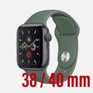 アップルウォッチ(Apple Watch)のApple Watch ベルト スポーツバンド 38 40 パイングリーン(腕時計)
