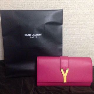 Saint Laurent - サンローラン❤️クラッチバッグ❤️ピンクの通販 by