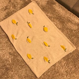 ザラホーム(ZARA HOME)のザラホーム レモン柄 ブランケット(おくるみ/ブランケット)