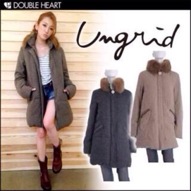 Ungrid(アングリッド)の再出品！UNGRIDツイードダウンコート レディースのジャケット/アウター(ダウンコート)の商品写真