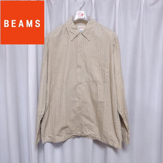 ビームス(BEAMS)の美品　ビームス　BEAMS　薄手やわらかコットンシャツ　水玉ドット柄　長袖M~L(シャツ)