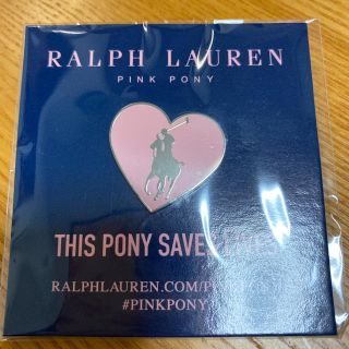 ポロラルフローレン(POLO RALPH LAUREN)の【非売品】ラルフローレン ピンクポニー ピンバッジ(ノベルティグッズ)