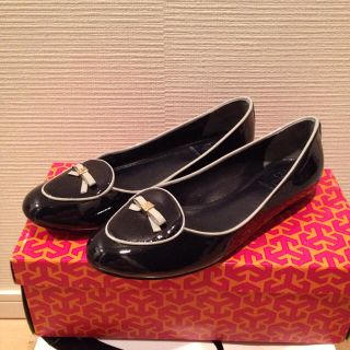 トリーバーチ(Tory Burch)のトリーバーチ ネイビーフラット 美品(ハイヒール/パンプス)