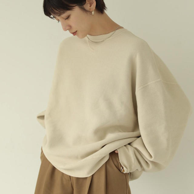 todayful vintage over  sweat エクリュ