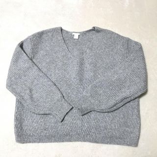 エイチアンドエム(H&M)のH&M Ｖネックニット グレー(ニット/セーター)