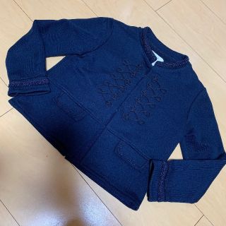 ザラキッズ(ZARA KIDS)のZARA ザラ 116 ☆ キッズ  女の子 ネイビー カーディガン 羽織(カーディガン)