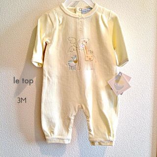 ルトップ(Le Top)のle top  3M ( 60 ) 可愛いキリンの刺繍のロンパース(ロンパース)