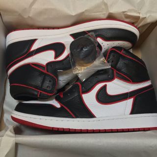 ナイキ(NIKE)の(定価以下)Nike air jordan 1 ブラック/ジムレッド(スニーカー)