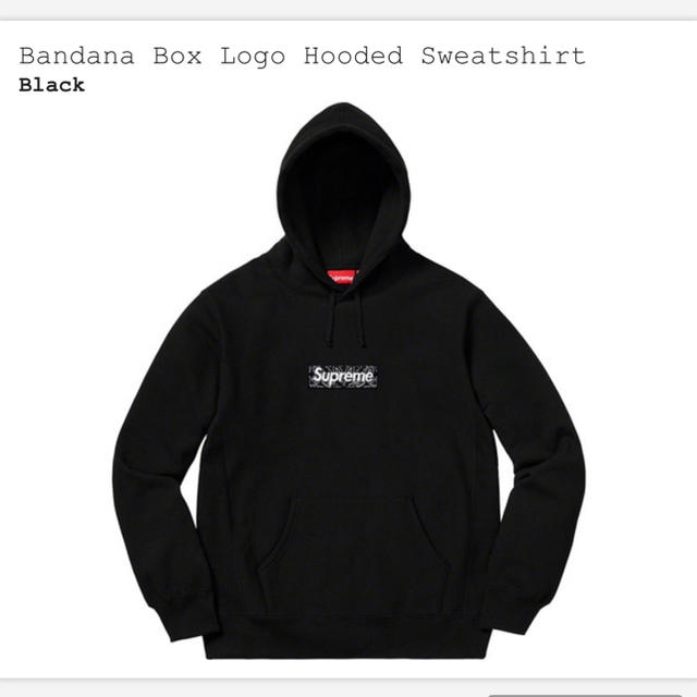 Bandana Box Logo Hooded Sweatshirt バンダナBlackSIZE