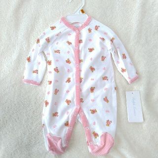 ポロラルフローレン(POLO RALPH LAUREN)の【新品未使用】新生児　ラルフローレン　カバーオール　女の子ベアコットン　出産祝い(カバーオール)